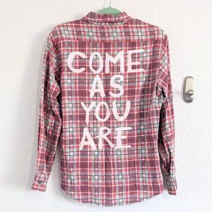 jac vanek "come as you are" nirvana vintage flannel